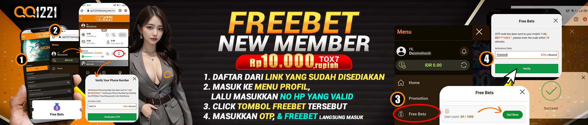 QQ1221 -- Freebet New Member Rp 10 Ribu