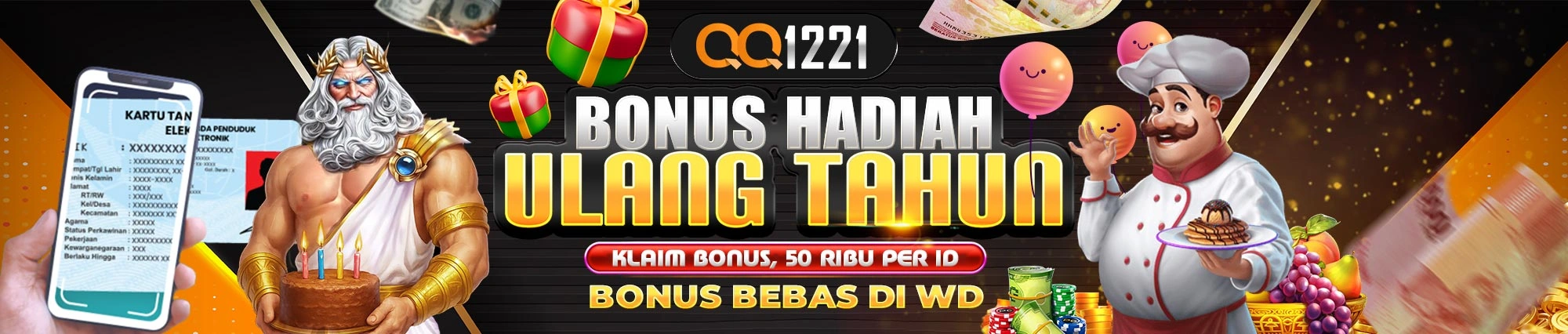 QQ1221 -- Bonus Ulang Tahun Rp 50 Ribu